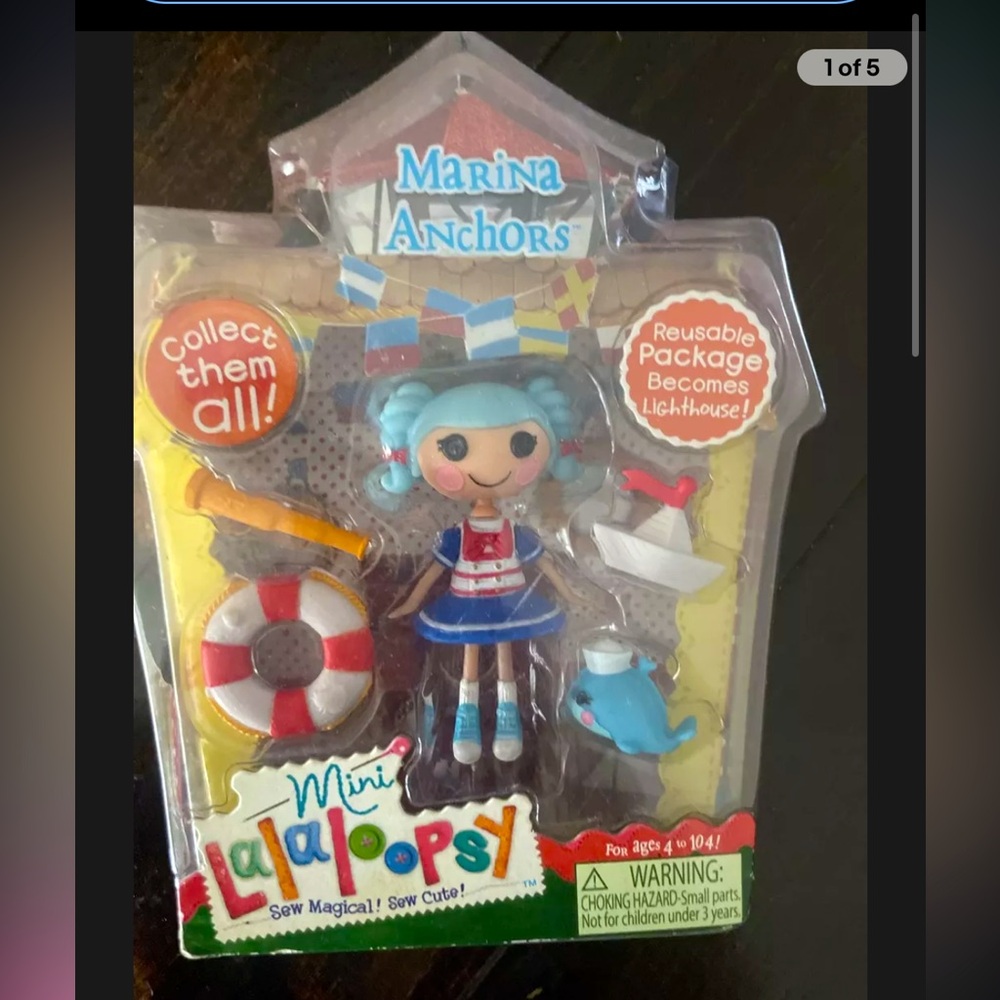 Lalaloopsy Minis Marina Anchors Toy Doll Figure. Condition is New.